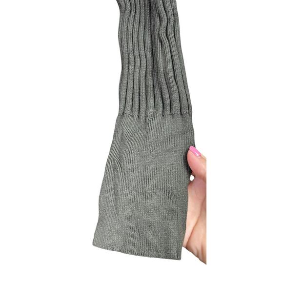 Modern Citizen Carmen Tie-Front Ribbed Dress Willow Green XL - Picture 5 of 8